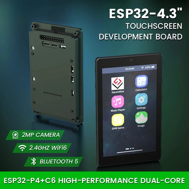 4.3-inch 480 * 800 IPS capacitive touch ESP32P4 development board ESP32-C6 development board with shell and camera
