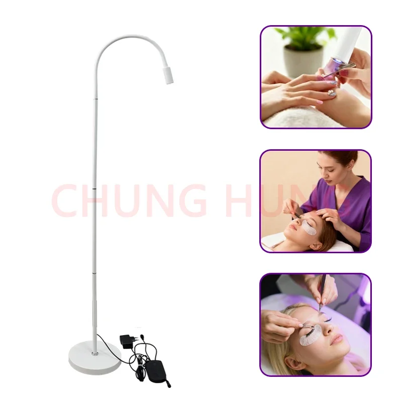 LEDUV Glue Curing Lamp 5W Eyelash Extension Lamp Beauty Eyelash Trimming False Eyelash Grafting Foot Switch Floor Lamp