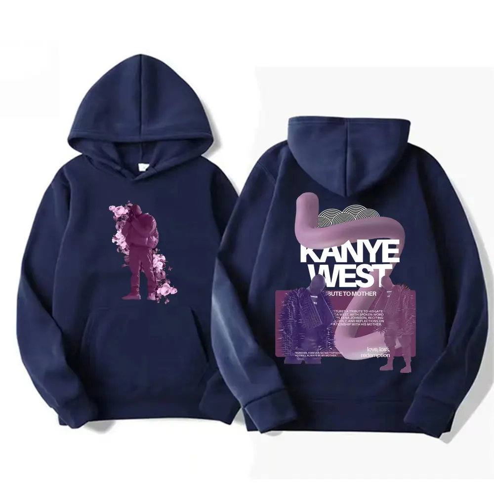 Kanye West Donda Album Sweatshirt Tribute To Mom Two Sided Cover Harajuku Hoodie Pullover Men Women Hip Hop Casual Fleece Hooded