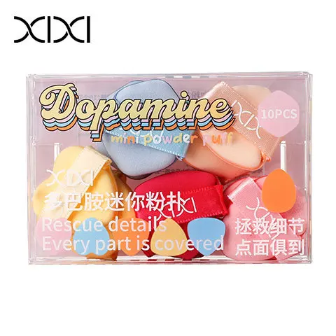 Kit mini piumino per pollice Xixi dopamina, uso bagnato e asciutto, non mangiare polvere, diventare grandi contatti con acqua, spugna per il trucco