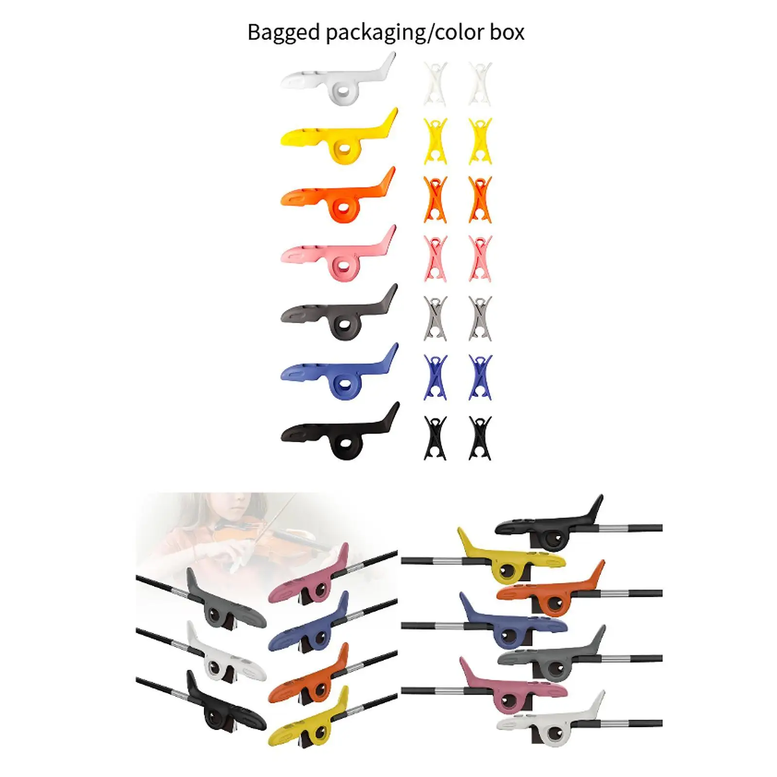 

7 Pieces Hold Violin Bow Holder,Bow Straightener Practice Exercise Portable