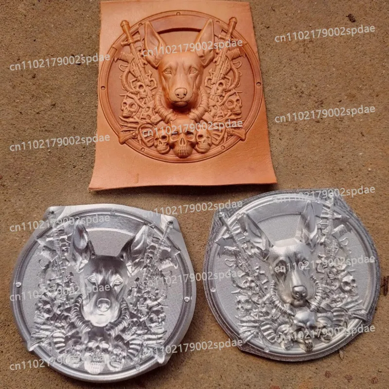 Skull Leather Stamp - Aircraft Grade Aluminum Emboss Die For Wallet/Belt Craft, 3D Deep Relief Leather Carv Tool