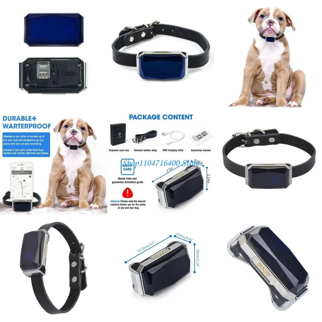 

y1gd водонепроницаемый ошейник для домашних животных GPS трекер анти-потерянный для собак кошек смартфон устройство реальное Col