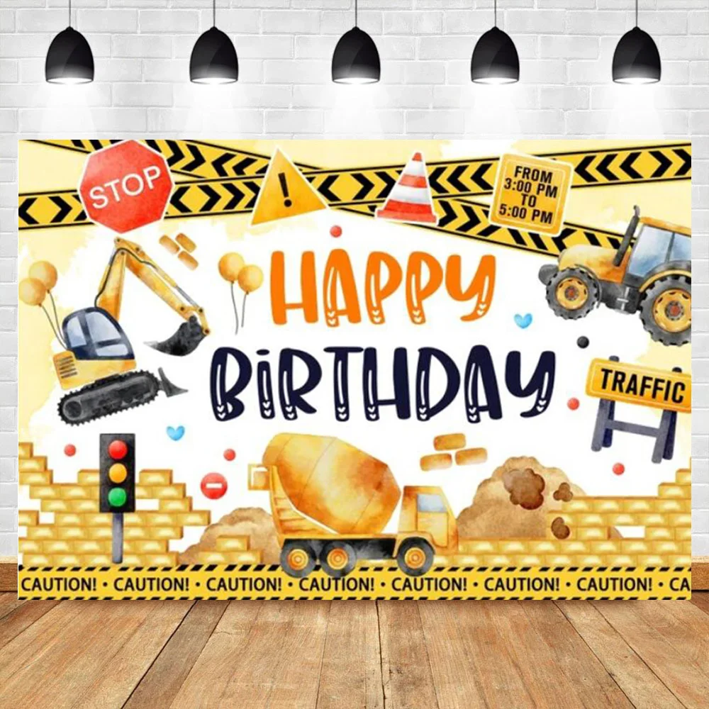 

Newborn Birthday Decor Photography Backdrop Excavator Cake Table Las Vegas Night Party Poker Background Photo Booth Props PK-01