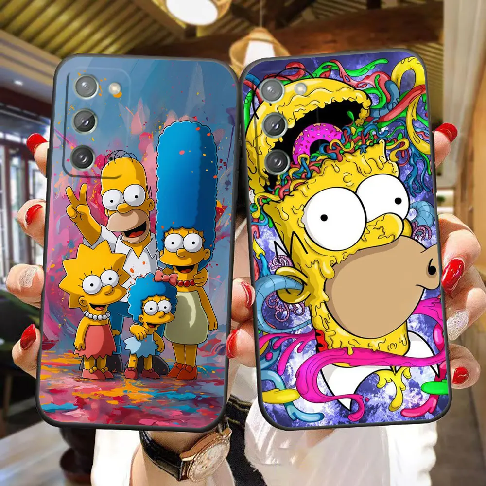 Funny The Homer S-Simpsons Phone Case For Samsung Galaxy A02S A03S A04E A05S A10E A10S A50 A70 M23 M53 NOTE 20 Case Funda Shell