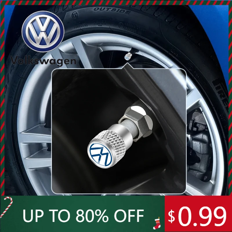 

For VW Volkswagen Jetta MK5 Golf Automobile Aluminum Wheel Tire Valve Stem Caps Airtight Covers For Volkswagen VW Golf Jetta Pol