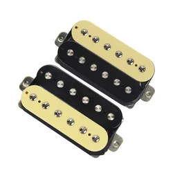 FLEOR 2pcs Alnico 5 Humbucker Pickup Double Coil Electric Guitar Pickup Neck and Bridge Zebra Color