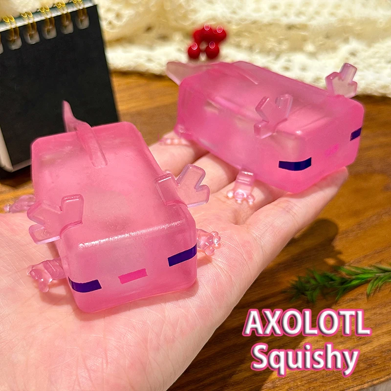 Engraçado axolotl mole alívio do estresse brinquedo lento reboud squeeze brinquedos sensoriais autismo ventilação abreact tabas mole presente de festa