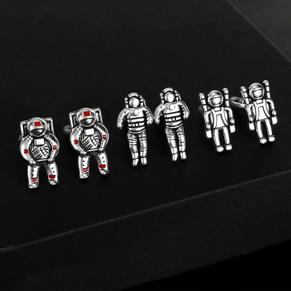 New Arrival Astronaut Spaceman Cufflinks For Space Fans Shirt Suit Cosmonaut Gemelos