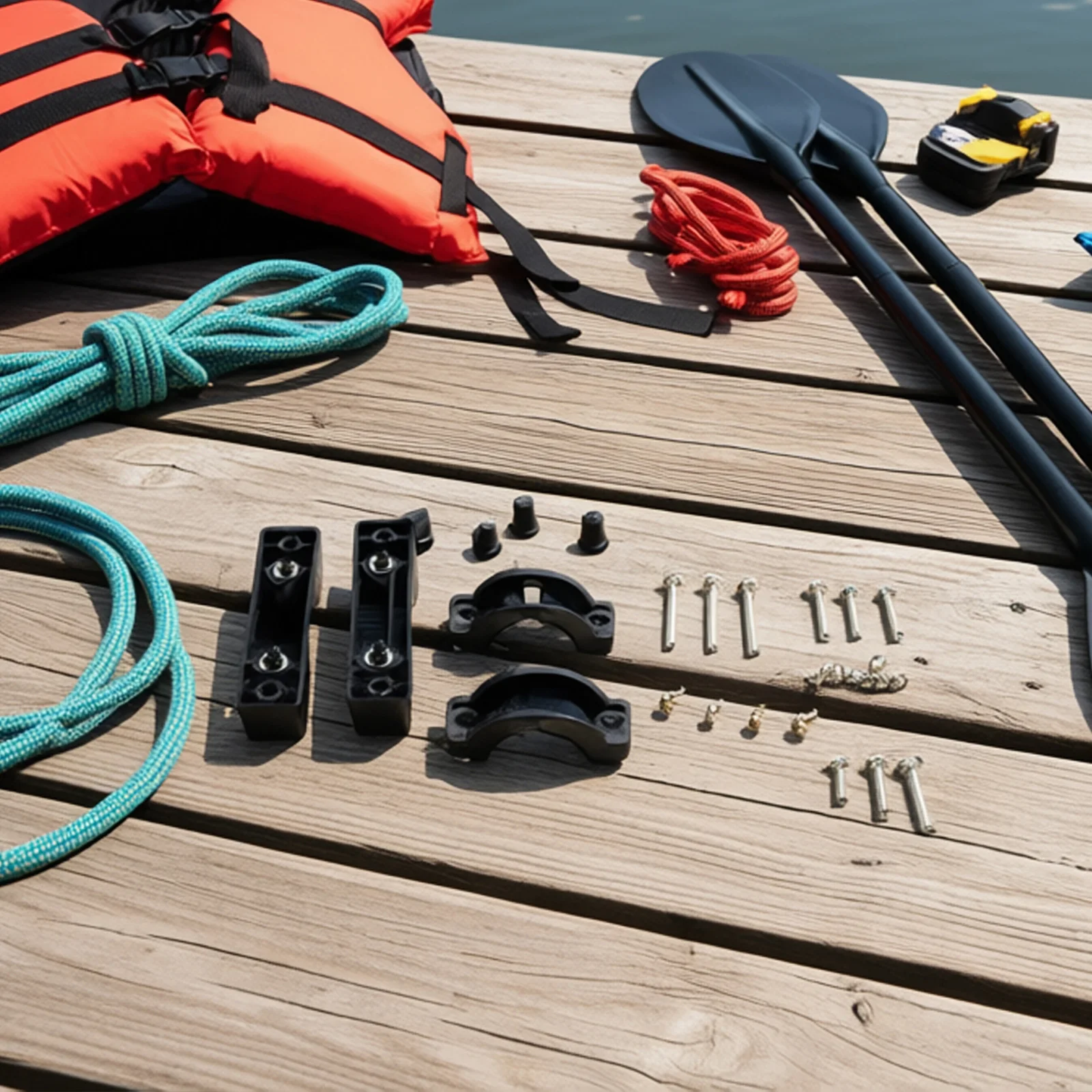 2x For Kayak Canoe Outrigger Mount Holder Clips Designed for Pole Attachment and Float Stabilization on Fishing Boats
