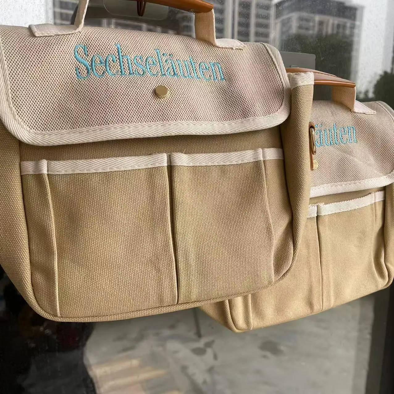 Large Capacity Handbags for Women Personalized Name Fashion Canvas Casual Tote Messenger Bag Custom Embroidered Mom Outdoor Bags