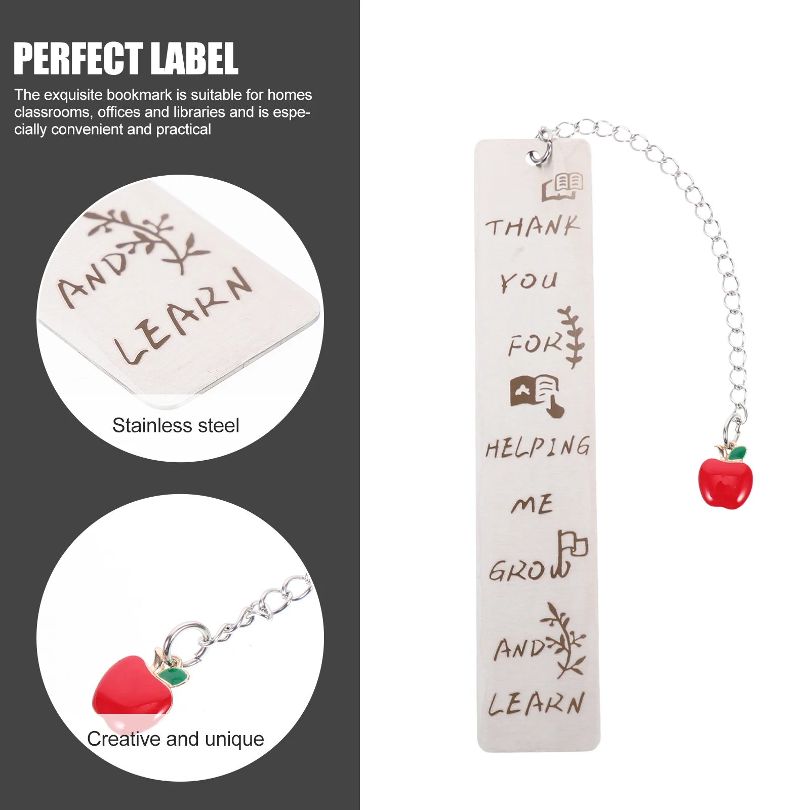 

Stainless Steel Bookmark Vintage Book Page Marker Magnetic School Supplies Long Term Use Reading Tool Students Gifts
