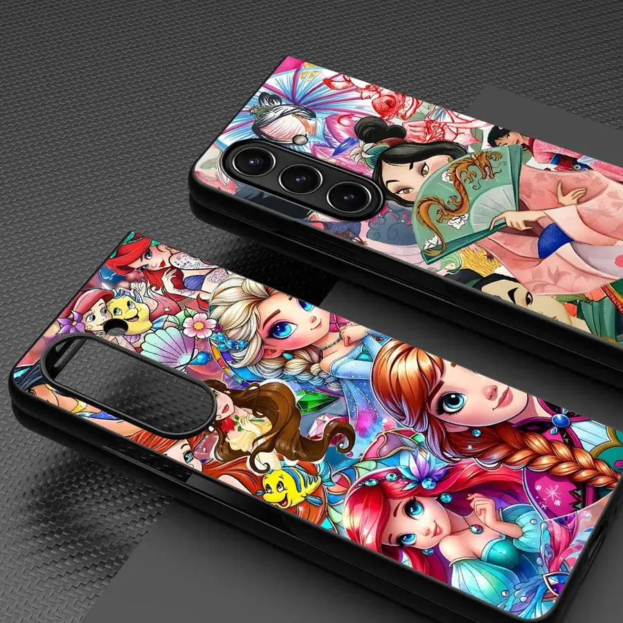 Custodia carina Disney Princess per Samsung Galaxy ZFold7 Z Fold 7 6 5 4 3 ZFold6 ZFold3 ZFold4 ZFold5 Cover posteriore per telefono