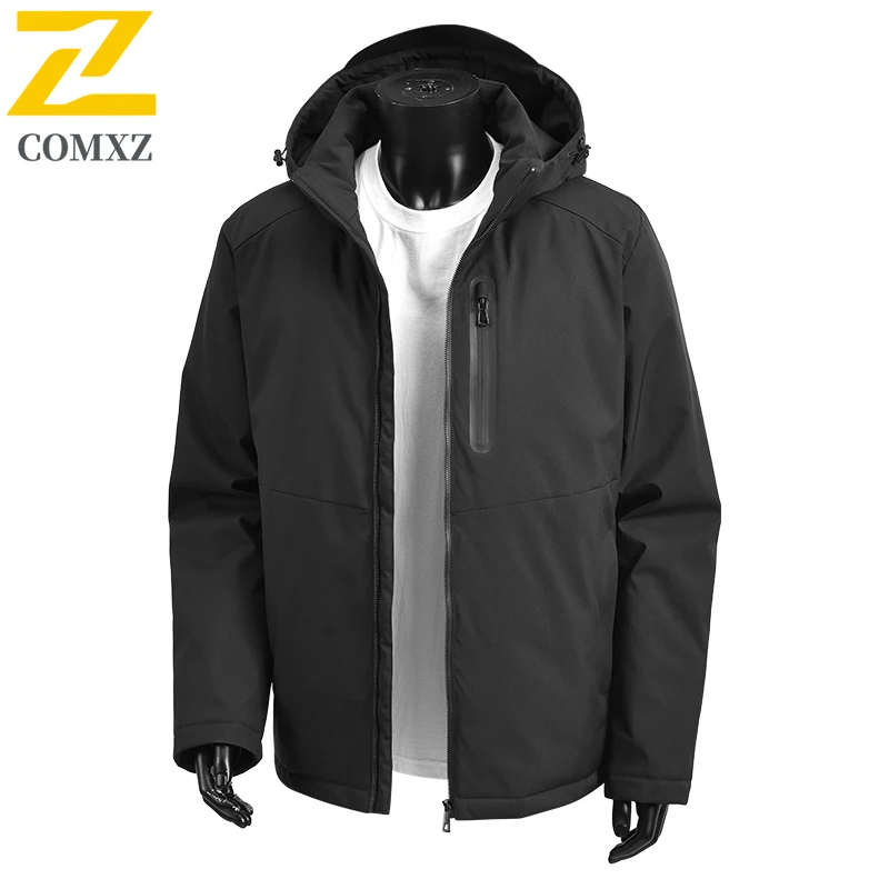 Men's Winter Warm Jacket 2025 New Brand Fashion Waterproof Windproof Down Cotton Padded Coat Men Casual Travel Ski Hooded Parka
