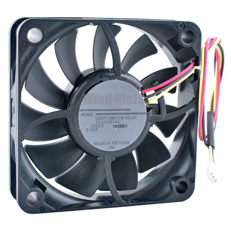 

U60R12MGCB-52J24 Y0242054C 6cm 60mm fan 60x60x15mm DC12V 0.16A 3pin Cooling fan for projector chassis CPU