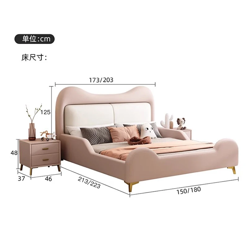 Queen Size Children Beds Sleeping Guardrail Storage Space Castle Bed Kids Frame Bedroom Letto Una Piazza E Mezzo Home Furniture