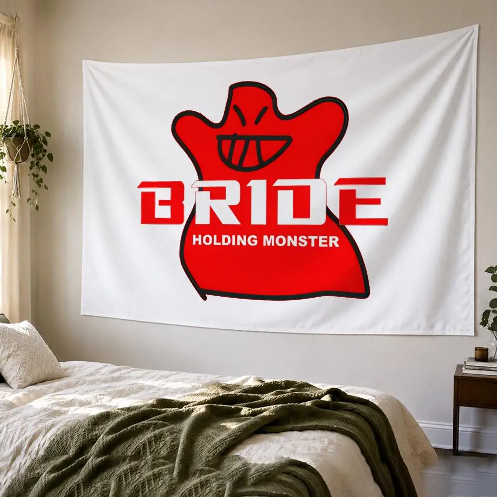 B-BRIDE Logo Racing Modification Tapestry Bedroom Living Room Bar Party House Home Dorm Interior Wall Decor Background Banner