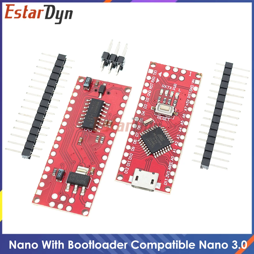 Nano Micro USB With The Bootloader Compatible Nano V3 Red Controller for CH340 USB driver 16Mhz Nano v3.0 ATMEGA168P