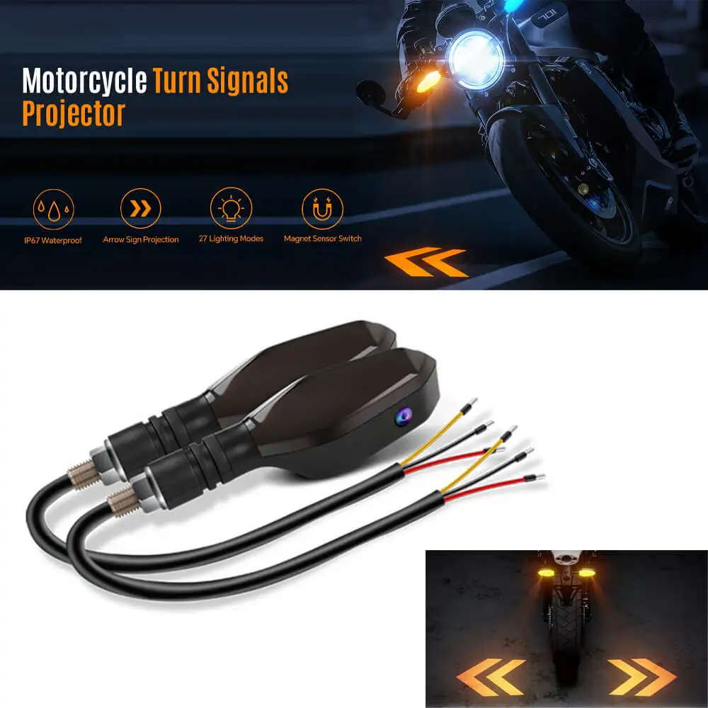 

8mm Motorcycle LED Turn Signal Lights Amber Flashing Light ground Projector Flasher Lamp 12V Blinker Indicator Lamp Accessories