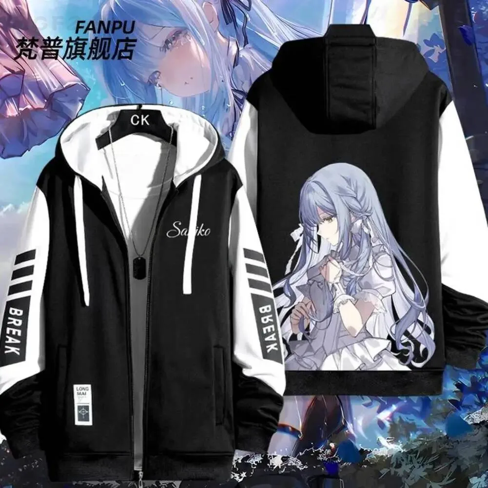 

Сакико Тоогава BanG Dream! Костюмная куртка с длинными рукавами и принтом, толстовка на молнии с капюшоном для женщин и мужчин, модные костюмы с капюшоном, парная куртка Dream!