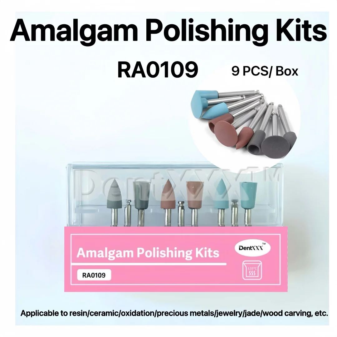 

9-Piece Resin Ceramic Polishing Kit Ra0109, Low-Speed Tools Ra Series, Polishing and Grinding Heads for Low-Speed Manual Polishing of Ceramics, Resin, Alloys, and Metal Nail Art