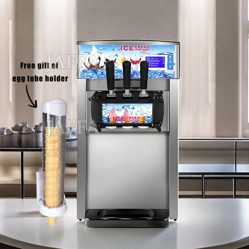Commercial Portable Counter Top Mini Milkshakes Soft Ice Creme Serve Machine Coin Diy Fruit Soft Ice Cream Maker Machine Vending