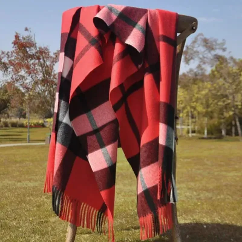 

190*70cm Winter Scarf Women Classic Lattice Pashmina Scarf Soft Female Cashmere Scarves Shawls Wraps Handkerchief towel 2025