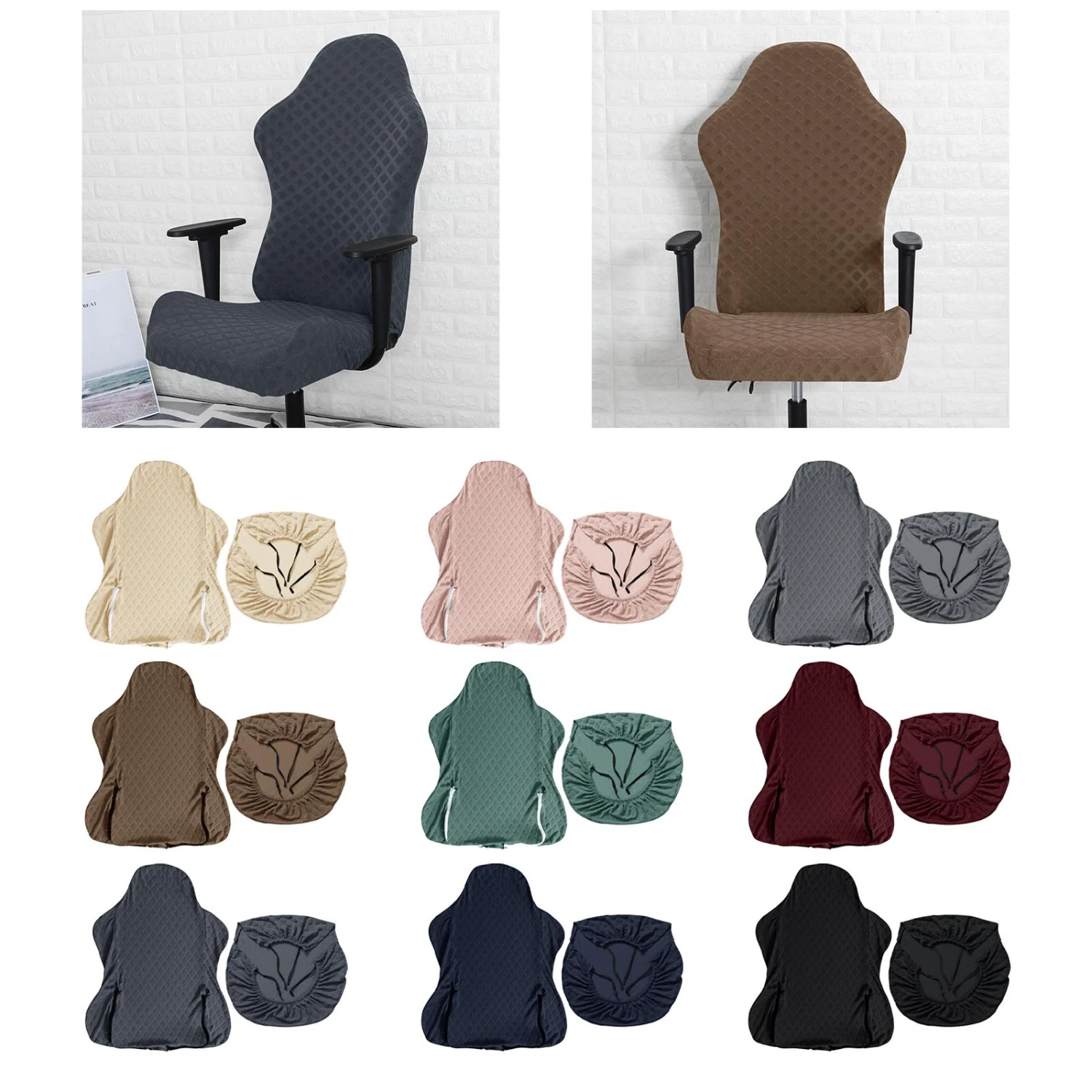 Enhance Your Office Environment with a Protective, Stretchable, and Dustproof Slipcover for Your Racing Computer Chair - Upgrade