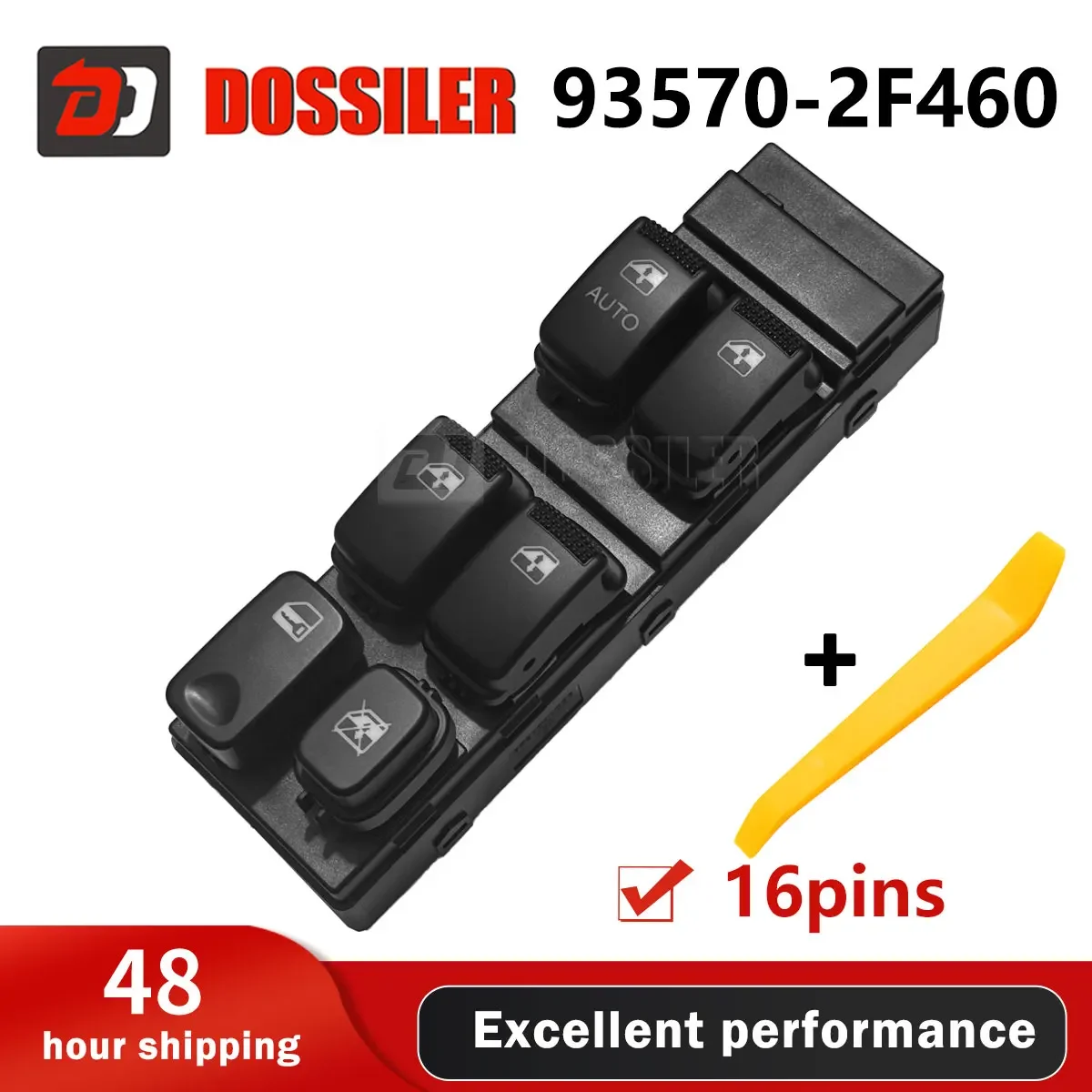 93570-2F460 Dossiler LHD Hight Quality Electric Master Power Window Glass Lifter Control Switch for Kia cerato 2004-2009 16 pins