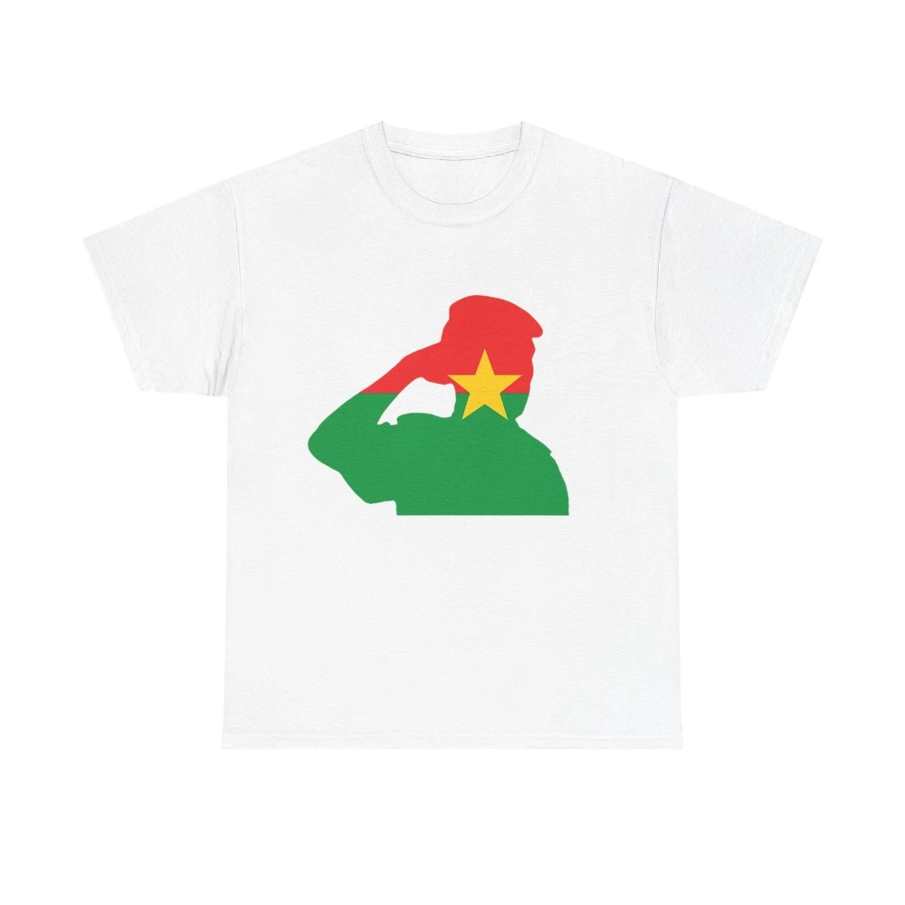 Burkina Faso Thomas Sankara Salute T-shirt Unisex Activist Ibrahim Traore Graphic T Shirts Woman Man Cotton Short-sleev