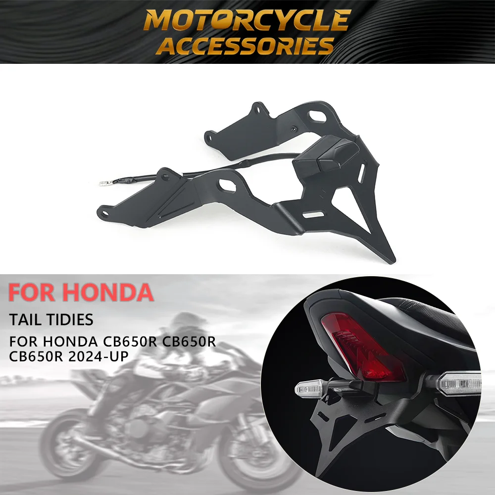 

Motorcycle Rear Short Tail Stock CB650R For Honda CB650 R cb650r 2024- License Plate Holder Tailstock Bracket LED Light