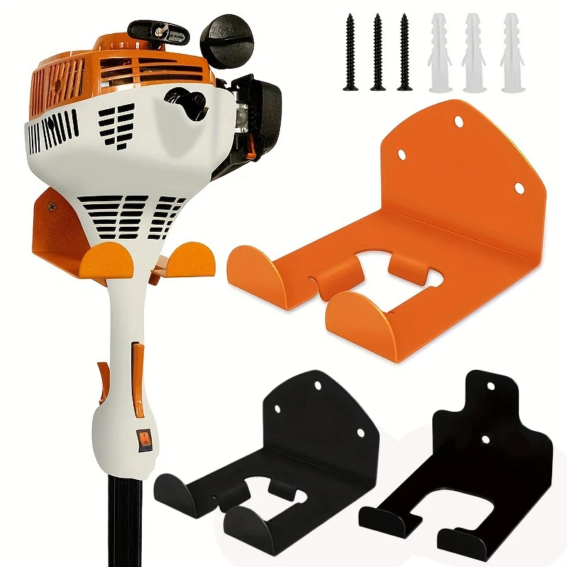 1pc Heavy Duty Weeder Eater Hanger Support Wall-Mounted Lawn Mower Rack Trimmer Shelf Garage Organizer Garage Storage Hanger