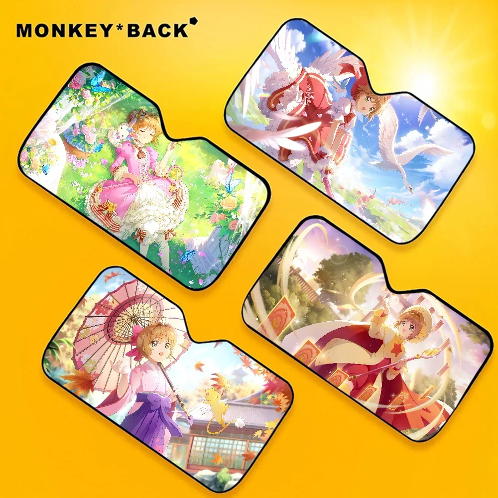 

Anime Cards Captors Sakuras Windshield Sun Shade For Car Car Windshield Sunshade Front Window Sunshade