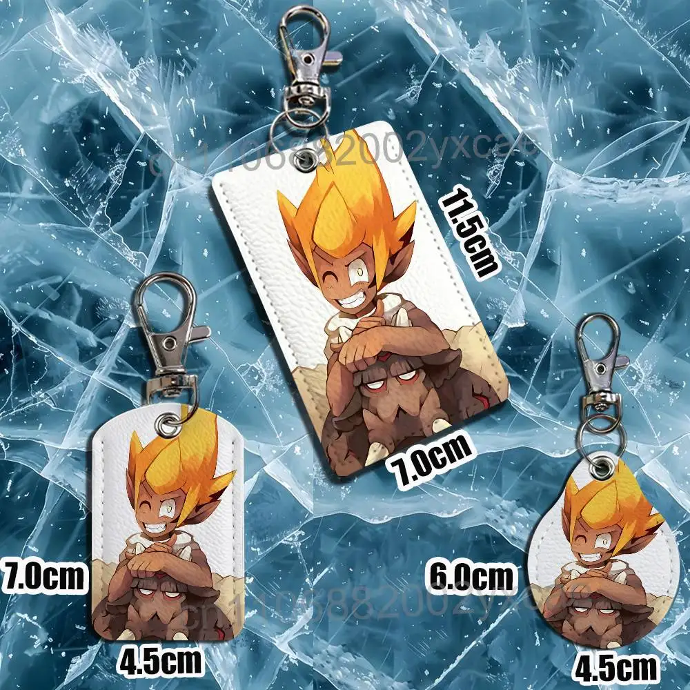 Yugo Nox Wakfu 가죽 카드 홀더, 메트로 ID 출입 통제 카드 배지용 절묘한 키체인 목적 케이스 포함