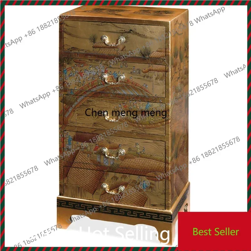 

ZZQingming classical new Chinese culture black painted cabinets decorative cabinet furniture