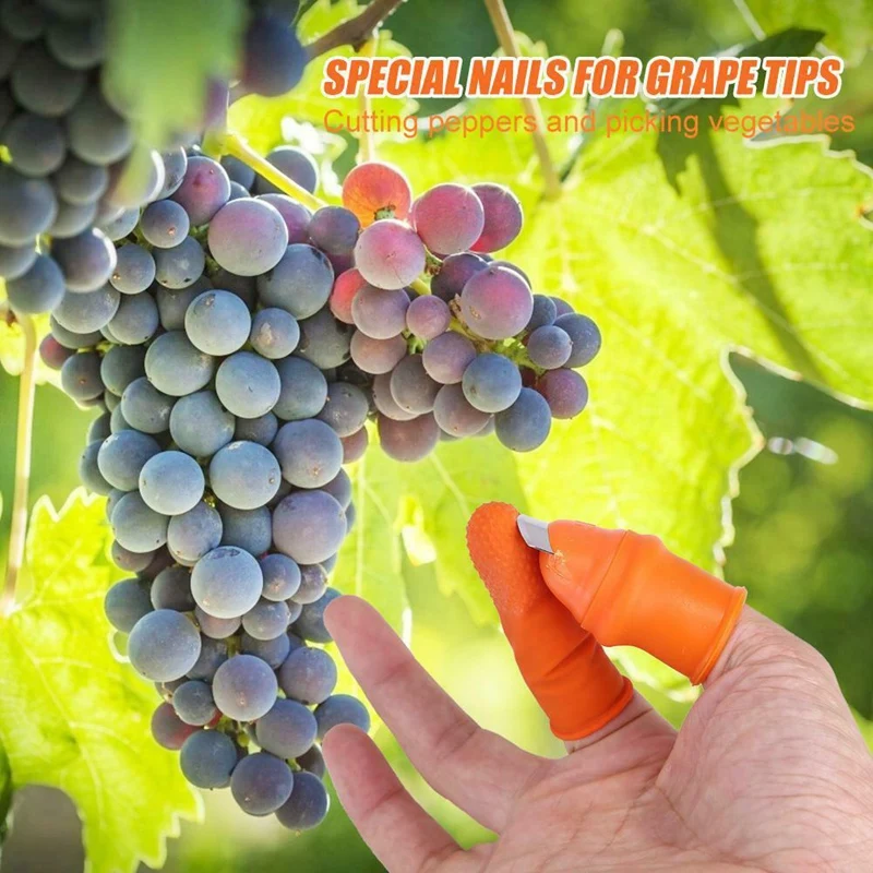 Gardening Silicone Thumb Knife With Finger Cots Thumb Knife Picker For Fruits Vege