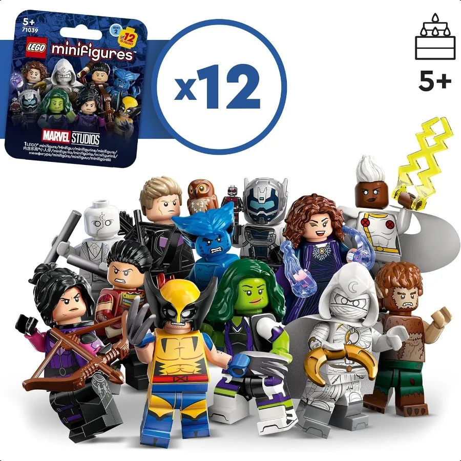71039 Série 2 Mini figurines 1 sur 12 emblématiques + personnages à collectionner dans chaque sac comprend Woerine Hawkeye SheHulk Echo et plus