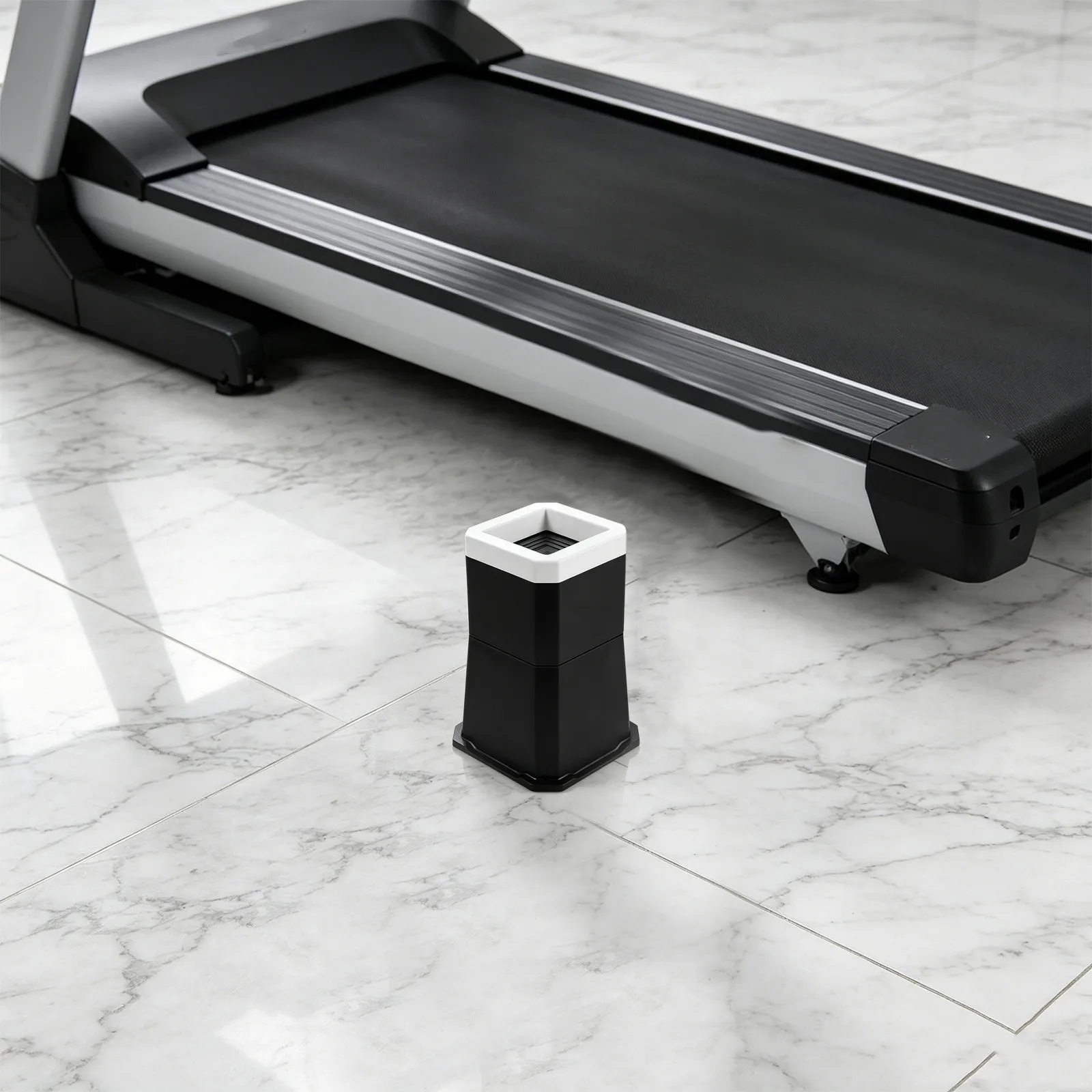 2Pcs Treadmill Foot Riser Blocks Stackable Adjustable Incline Pads Anti-Slip Furniture Leveling for Home Gym Workouts