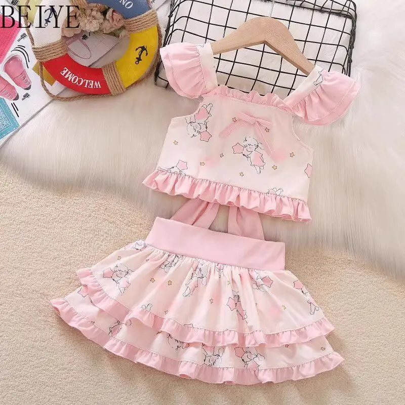 Girls' Two-piece Swimsuit Set  Cute Kids' Swimwear Princess Style, Baby Summer Swim Wear for Children's 2026 New Arrival
