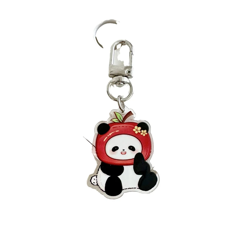 1PCS Cute Panda Key Chain Animals Ins Keychain Earphone Schoolbag Keychain Pendant Diy Accessories