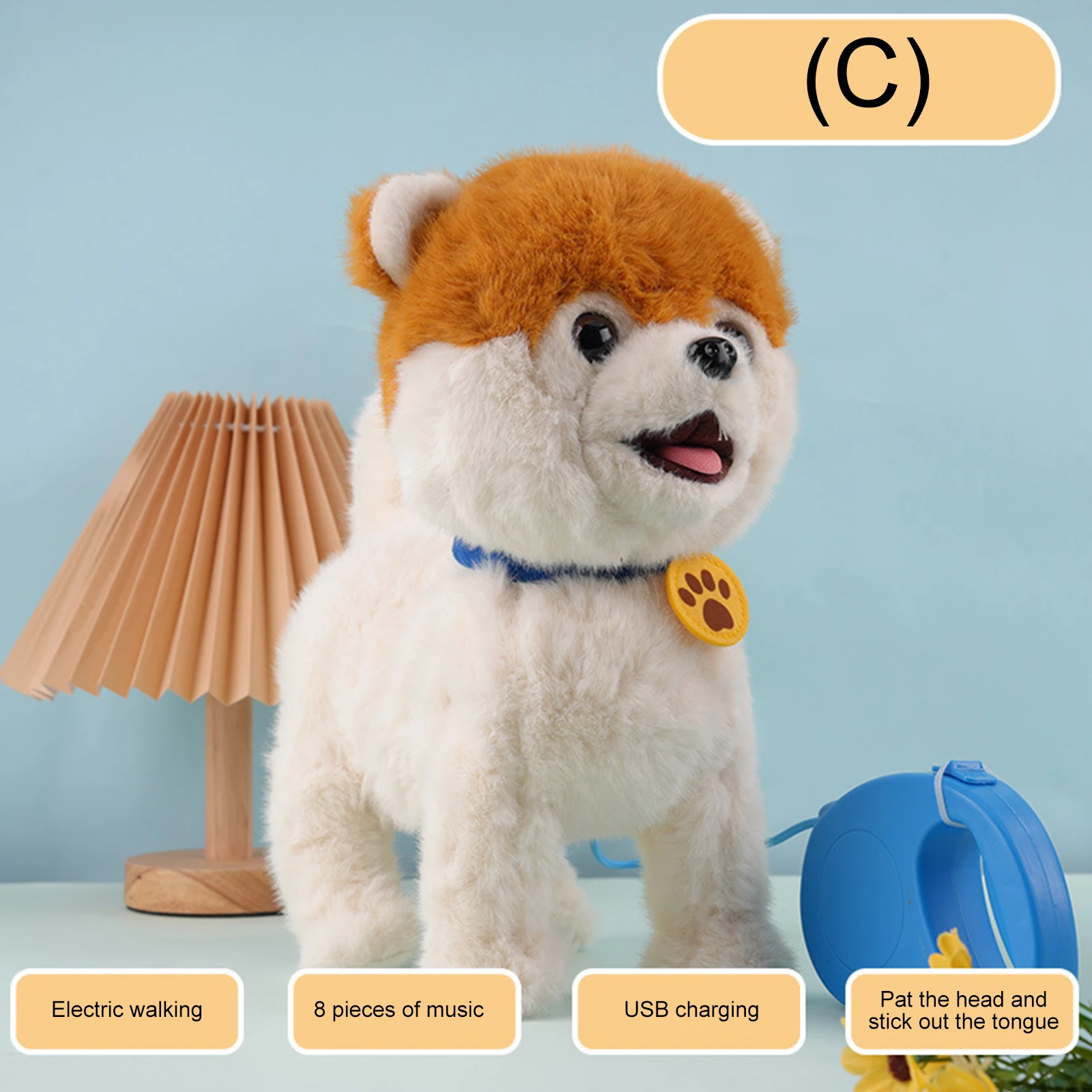 전자 인터랙티브 플러시 장난감 리모컨 줄 포함 리얼리틱 로봇 강아지 장난감 유아용