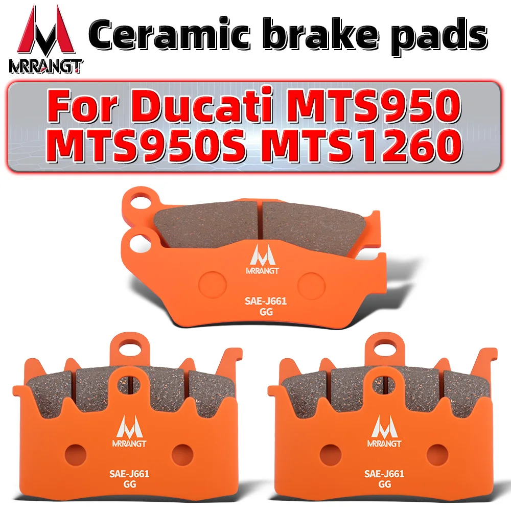 

MRRANGT Ceramic Brake Pads Fit For Ducati Adventure Touring Motorcycle Multistrada MT 950 950S 1260 Front and Rear Set parts