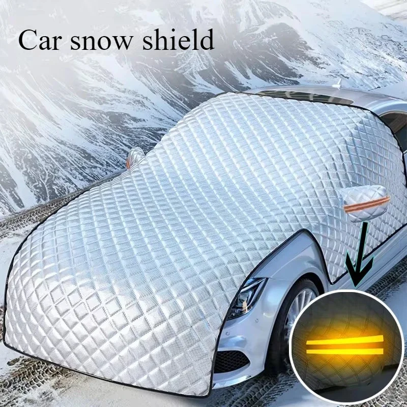 NEW Car Snow Shield, Sunshade Cover, Front Windshield Protector - Thickened, Extended Design for Winter and Sun Exposure