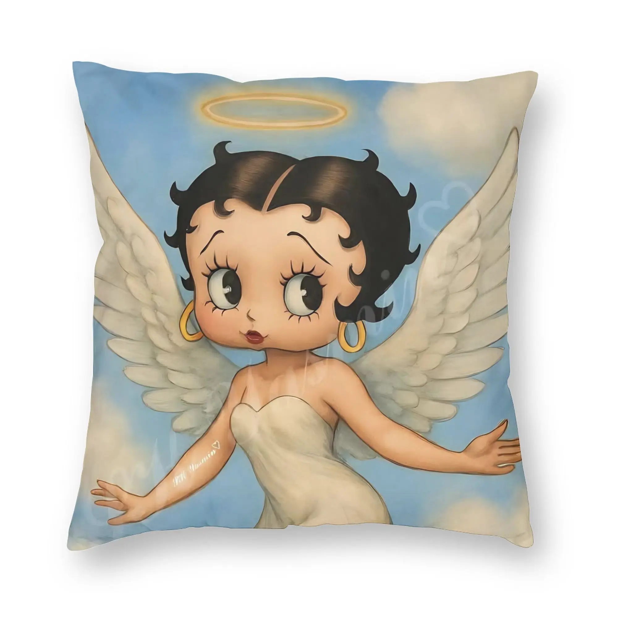 Anime B-Betty BoopS Pillowcase Printing Polyester Cushion Cover Gift Cartoon Pillow Case Cover Living Room Square 45X45cm