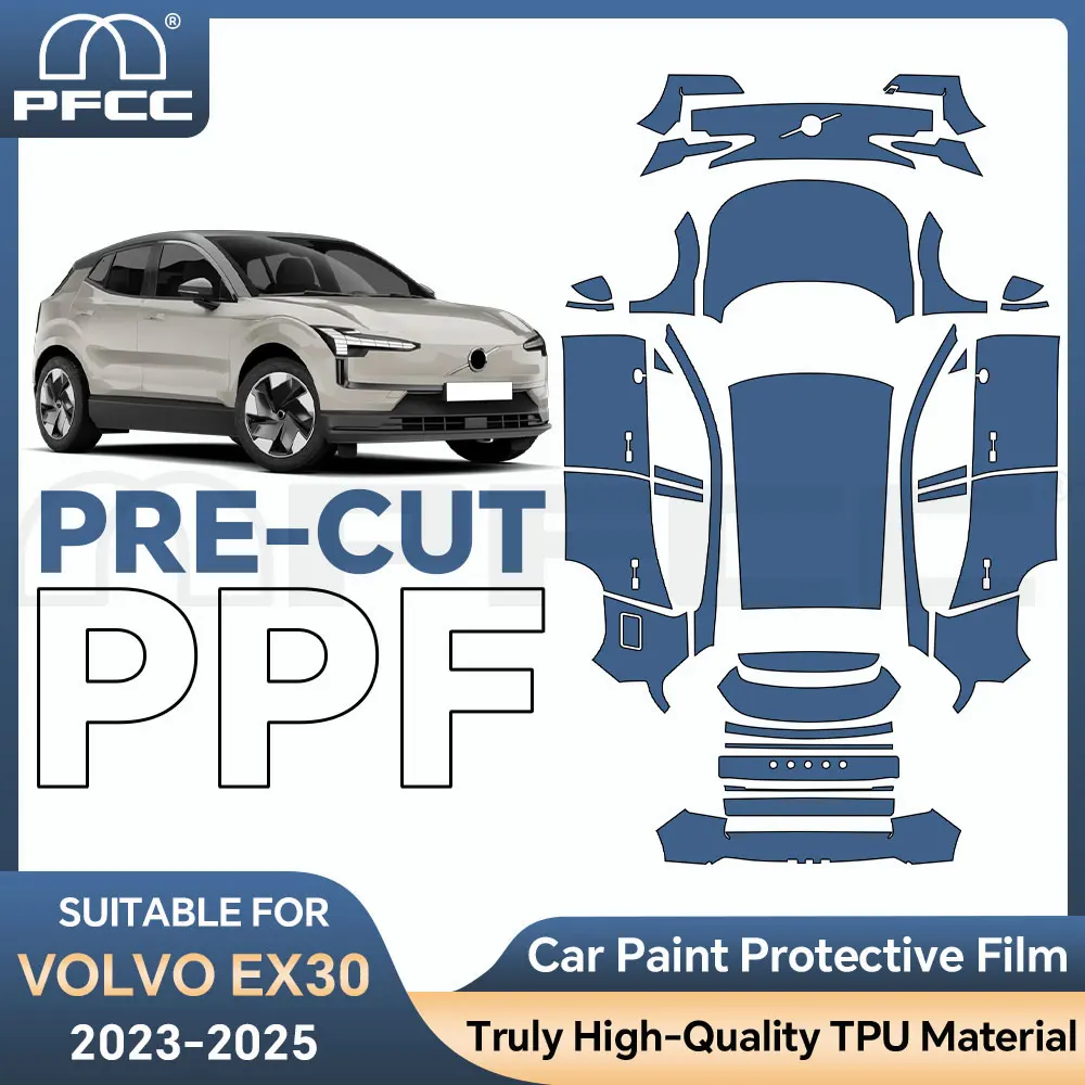 

For Volvo EX30 2023-2025 Precut TPU Paint Protection Film Body Sticker Anti-scratch Protective Transparent PPF Car Accessories