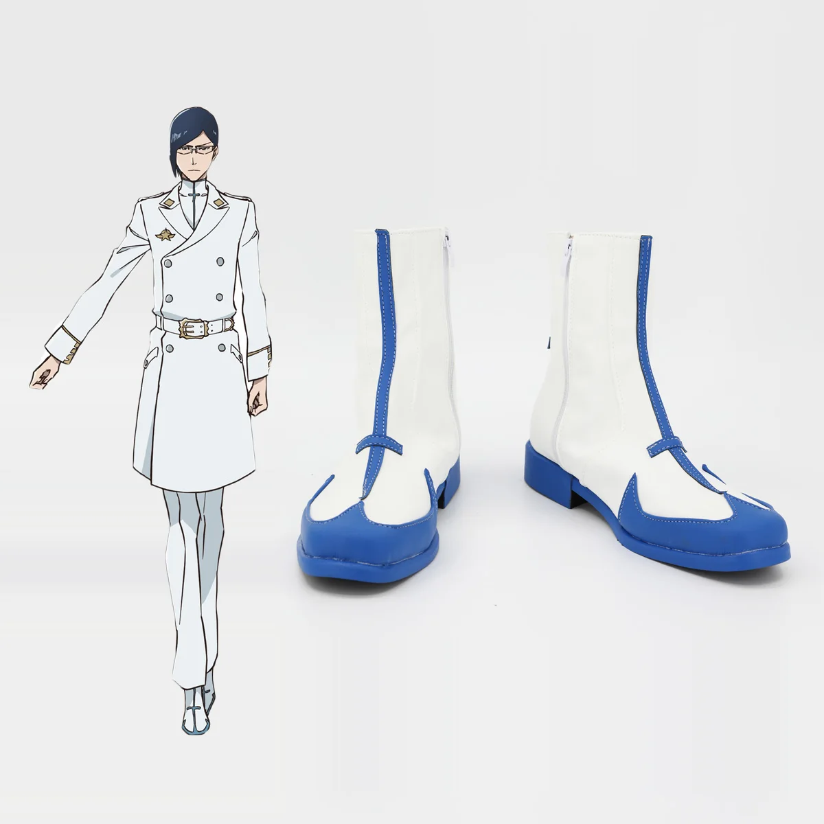 Bleach Ishida Uryuu Cosplay Shoes Custom White Boots Any Size