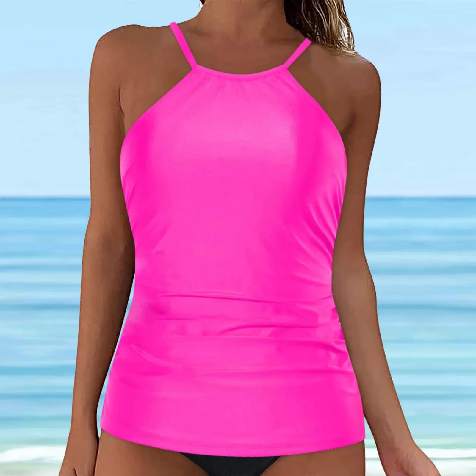 ثوب السباحة للنساء Tankini النساء الدانتيل يصل ملابس السباحة القمم Underwire التغطية الكاملة بيكيني أعلى رفع كوبنهنديك 2024 نسائي