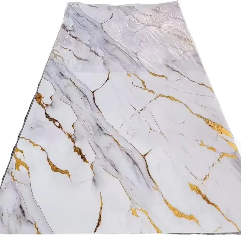 2026 hot PVC UV Marble Wall Panels Modern Marble PVC Board Waterproof and Fireproof UV Wall Panel for Wall Decoration  7.15