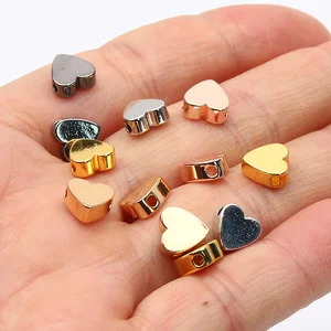 10 pçs/lote grânulos espaçador de aço inoxidável estrela coração borboleta urso contas soltas metal para fazer jóias diy pulseira acessórios 10 principais vendas borboleta metal aplique - №6