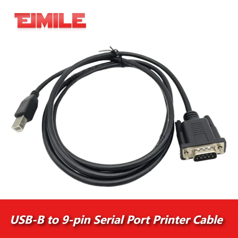 DB9 to USB Type B Port Connector Cable RS232 to USB-B Printer Port Data Transfer Cord DB9 to USB Square Port Serial Wire 0.3-5M